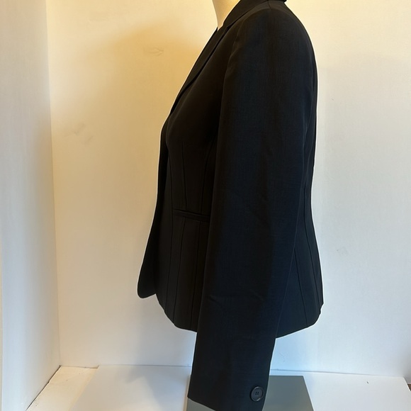 Kasper Deep Gray Black Double breasted Fitted Blazer Women’s Size 6 - Picture 4 of 9